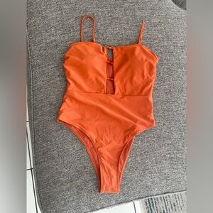 Orange One-Piece Swimsuit